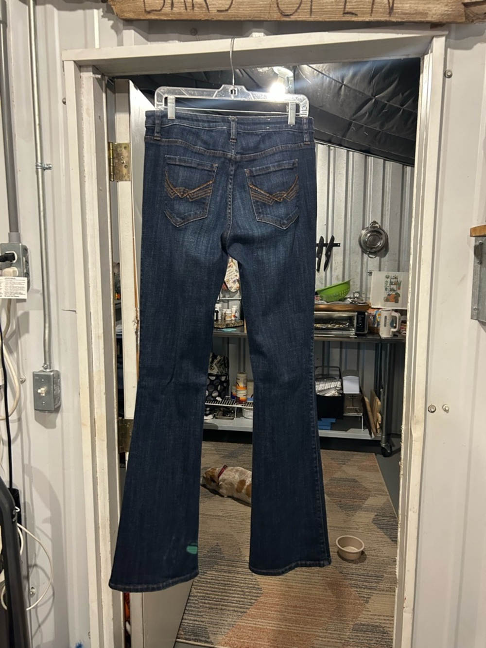 Idyllwind Dark Blue Flare Jeans with Embroidered Back Pockets